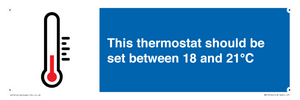 This thermostat should be set between 18 and 21°C